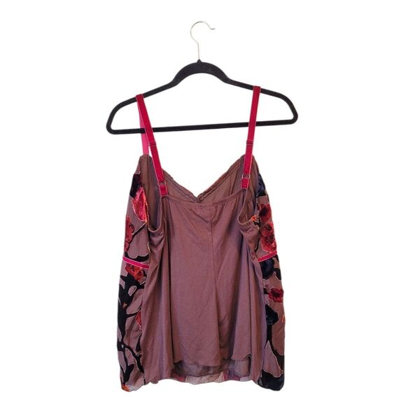 Vintage Y2K Target Mossimo Deadstock Floral Velvet Cami Tank Top Size 22W NWT - Picture 2 of 7
